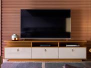 Rack Para TVs Marrocos 2,07 Tauri/Off White Perolizado Lukalian Rack Para TVs Marrocos 2,07 Tauri/Off White Perolizado Lukalian
