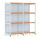 Rack Parede 202 Fit 60 Ate 2 Metros Branco 8 Bandeja Pe Laranja