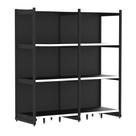 Rack Parede 202 Fit 60 Ate 2 Metros Preto 8 Bandeja Pe Branco