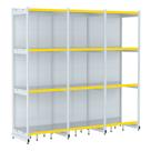 Rack Parede 202 Fit 60 Ate 3 Metros Branco 12 Bandeja Pe Amarelo