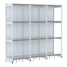 Rack Parede 202 Fit 60 Ate 3 Metros Branco 12 Bandeja Pe Cinza