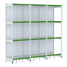 Rack Parede 202 Fit 60 Ate 3 Metros Branco 12 Bandeja Pe Verde