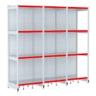 Rack Parede 202 Fit 60 Ate 3 Metros Branco 12 Bandeja Pe Vermelho