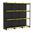 Rack Parede 202 Fit 60 Ate 3 Metros Preto 12 Bandeja Pe Amarelo