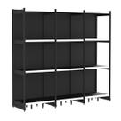 Rack Parede 202 Fit 60 Ate 3 Metros Preto 12 Bandeja Pe Branco