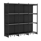 Rack Parede 202 Fit 60 Ate 3 Metros Preto 12 Bandeja Pe Cinza