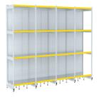 Rack Parede 202 Fit 60 Ate 4 Metros Branco 16 Bandeja Pe Amarelo