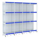 Rack Parede 202 Fit 60 Ate 4 Metros Branco 16 Bandeja Pe Azul