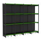 Rack Parede 202 Fit 60 Ate 4 Metros Preto 16 Bandeja Pe Verde