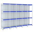 Rack Parede 202 Fit 60 Ate 5 Metros Branco 20 Bandeja Azul