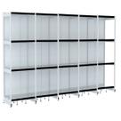 Rack Parede 202 Fit 60 Ate 5 Metros Branco 20 Bandeja Preto