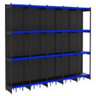 Rack Parede 202 Fit 60 Ate 5 Metros Preto 20 Bandeja Azul
