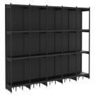 Rack Parede 202 Fit 60 Ate 5 Metros Preto 20 Bandeja Spe