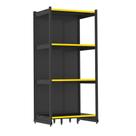 Rack Parede 202 Fit 60 Inicial Preto 90x60 Pe Amarelo