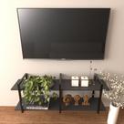 Rack Prateleira industrial estante tv sala suspeso retro moderno simples pequeno 55 preto