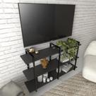 Rack Prateleira industrial estante tv sala suspeso retro moderno simples pequeno 55 preto