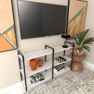 Rack Prateleira industrial home parede hack bancada rack rak branco off white Rack Prateleira industrial home parede hack bancada rack rak branco off white