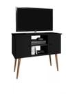 Rack Retro Aparador P/ Tv Até 40" Viena Preto
