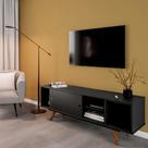 Rack Retrô Berbel Fosco Preto 162 cm