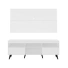 Rack Retrô Com Painel Para Até 65Fg3133 Branco/preto