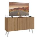 Rack Retrô Para Até 32 Polegadas Com Mp1067 Rustic branco