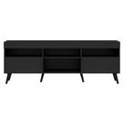 Rack Retrô Para Até 65 Com 2 Portas Preto