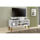 Rack Retrô para TV até 42 Polegadas 110cm Pés em Madeira Maciça Retrô Lyon Rack Retrô para TV até 42 Polegadas 110cm Pés em Madeira Maciça Retrô Lyon
