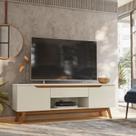 Rack Retrô para TV até 55 Polegadas MDF 162cm Pés em Madeira Maciça Tóquio