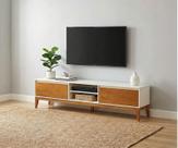 Rack Retrô para TV até 60 Polegadas 180cm MDF com Pés em Madeira Maciça Bali Yescasa Bege/Garapa Rack Retrô para TV até 60 Polegadas 180cm MDF com Pés em Madeira Maciça Bali Yescasa Bege/Garapa