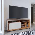Rack Ripado para TV até 65 Polegadas 150cm Rodízio 2 Portas Jurere