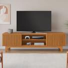 Rack Ripado para TV até 70 Polegadas MDF 200cm Trunfo Candian Amarelo Cinamomo