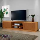 Rack Ripado para TV até 75 Polegadas 100% MDF 180cm 2 Portas Logan Marrom Naturalle