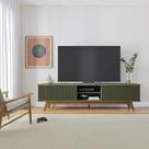 Rack Ripado para TV até 75 Polegadas 220cm Pés em Madeira Maciça Fortaleza Yescasa Rack Ripado para TV até 75 Polegadas 220cm Pés em Madeira Maciça Fortaleza Yescasa