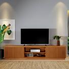 Rack Ripado para TV até 85 Polegadas 100% MDF 220cm 2 Portas Valência Marrom Naturalle
