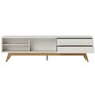 Rack Ripado para TVs 75" Viareggio Off White Matte