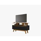 Rack Rubi 1.2 Cinamomo/Preto Fosco Bechara Móveis Rack Rubi 1.2 Cinamomo/Preto Fosco Bechara Móveis