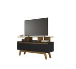 Rack Rubi 1.2 Cinamomo/Preto Fosco Bechara Móveis