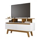 Rack Rubi para TV de até 50 Polegadas Cinamomo com Branco Bechara
