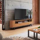 Rack Sala MDF Para Tv Ripado 2 Gavetas e 1 Nicho Dalla Costa