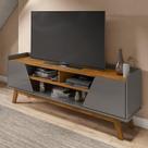 Rack Sala Turim para TV até 65 Polegadas com Pés Madeira Rack Sala Turim para TV até 65 Polegadas com Pés Madeira