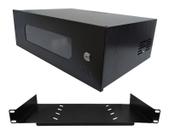 Rack Servidor Mini Organizador Cftv Dvr Parede 3u Preto Informatica Cftv Segurança Eletronica e 1 Bandeja 250mm