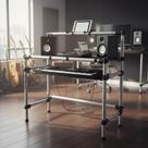 Rack Suporte P/ Control Mesa Dj Titanium Racks Prata/preto Rack Suporte P/ Control Mesa Dj Titanium Racks Prata/preto