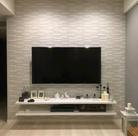 Rack suspensa para Tv ate 55 pol Prateleira suspensa MDF Branco bancada moderna
