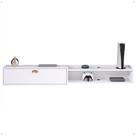 Rack Suspenso 1.8 Estante Home Supremo King Tv Smart 55 60 65 70 Pol. 1 Porta Nicho Puxador Concha Sala Quarto - Branco - Lojas RPM
