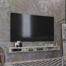 Rack Suspenso 3 Nichos 200 cm Para TV até 80 Polegadas Design Moderno e Funcional p/ Sala e Quarto Slim