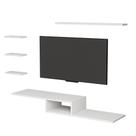 Rack Suspenso 4 Prateleiras Mdf Nichos Organizador Branco Rack Suspenso 4 Prateleiras Mdf Nichos Organizador Branco