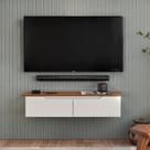 Rack Suspenso Flow Sala Estante De Parede MDF/MDP Para TV E Decoração Quarto - JM3 Móveis