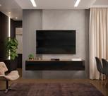 Rack suspenso future 1,80m cool home preto/nature