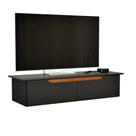Rack Suspenso Home Estante de Parede Bancada Prateleira Embutida Decoração para Sala Estar ou Quarto Flow 2 Portas
