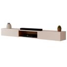 Rack Suspenso para Painel ou TV até 75 Polegadas 2,10m 2 Portas com Nicho Montreal Off White